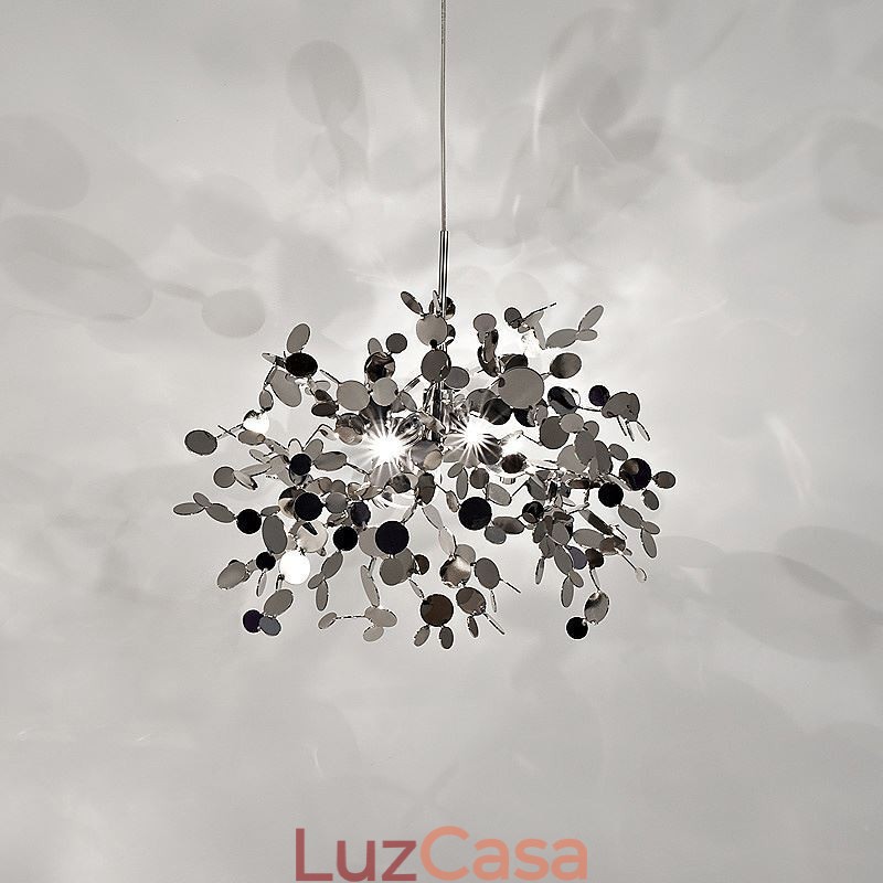 3 luzes lustre luz aço inoxidável pingente iluminação teto luminária