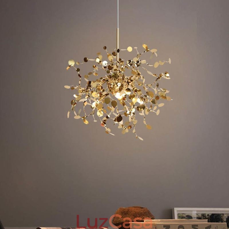 3 luzes lustre luz aço inoxidável pingente iluminação teto luminária