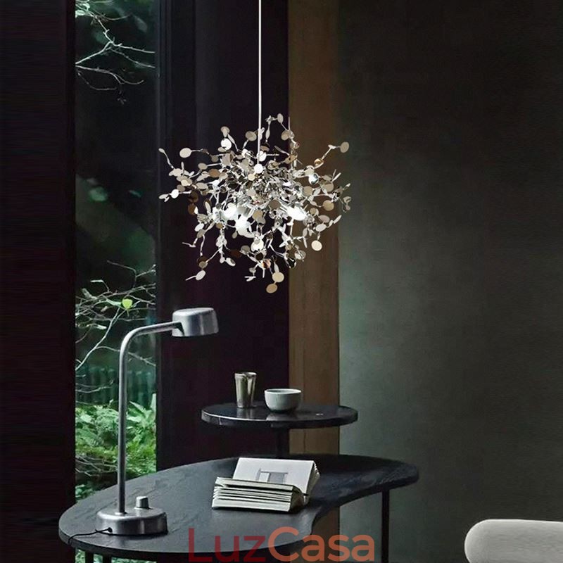 3 luzes lustre luz aço inoxidável pingente iluminação teto luminária
