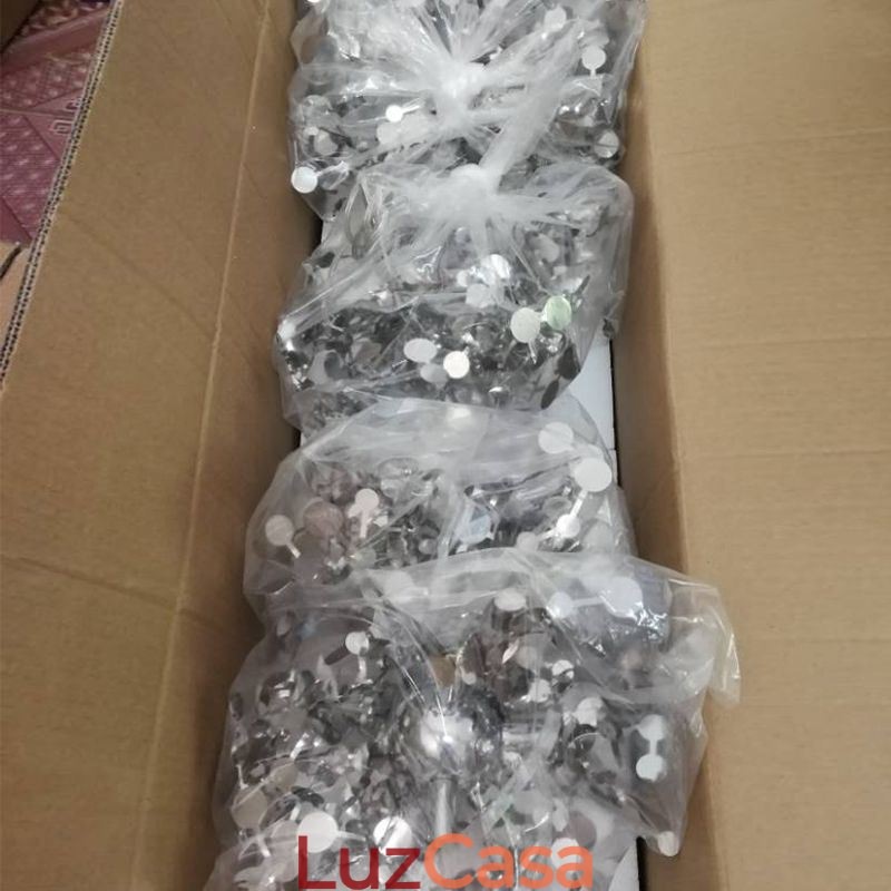 Lustre de lantejoulas em aço inoxidável, iluminação pendente para jantar