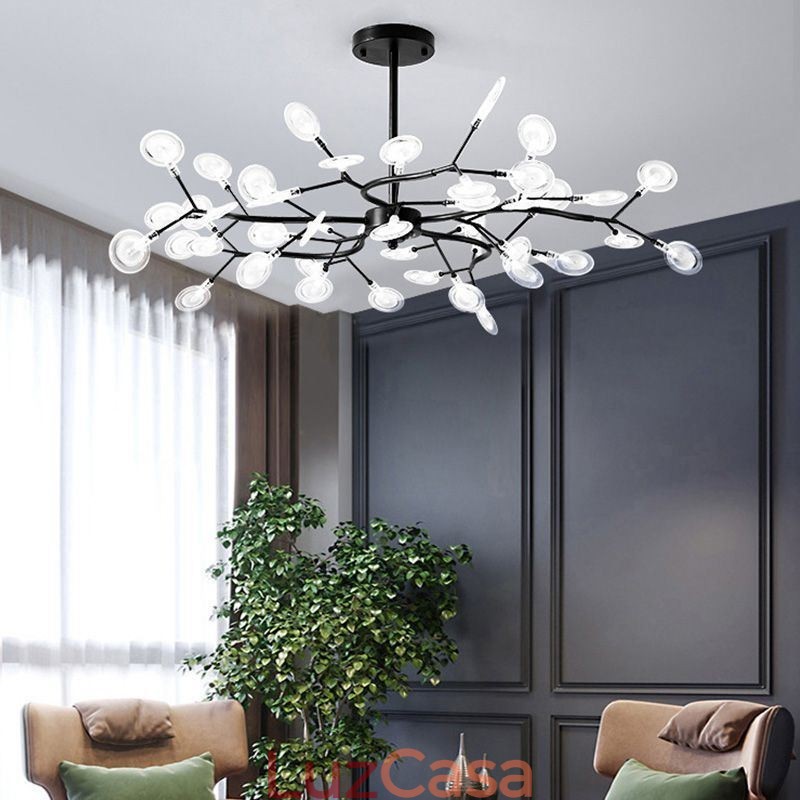 Lustre Branches Estilo Nórdico Luminária Pendente