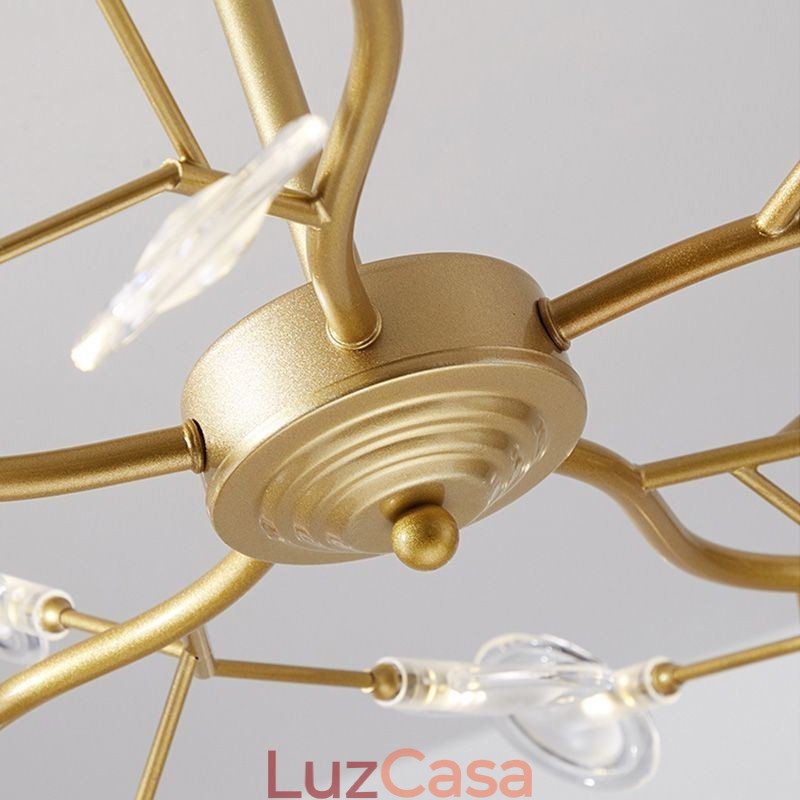 Lustre Branches Estilo Nórdico Luminária Pendente