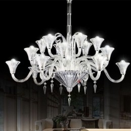 Lustre de cristal europeu decoração luz de teto com 18 luzes