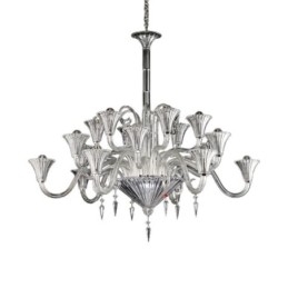 Lustre de cristal europeu decoração luz de teto com 18 luzes