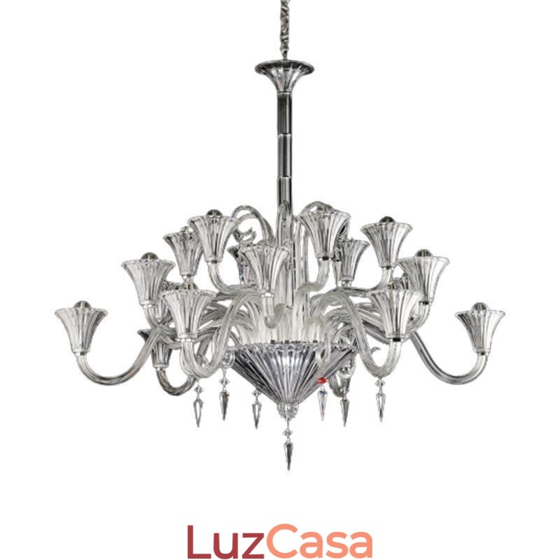 Lustre de cristal europeu decoração luz de teto com 18 luzes