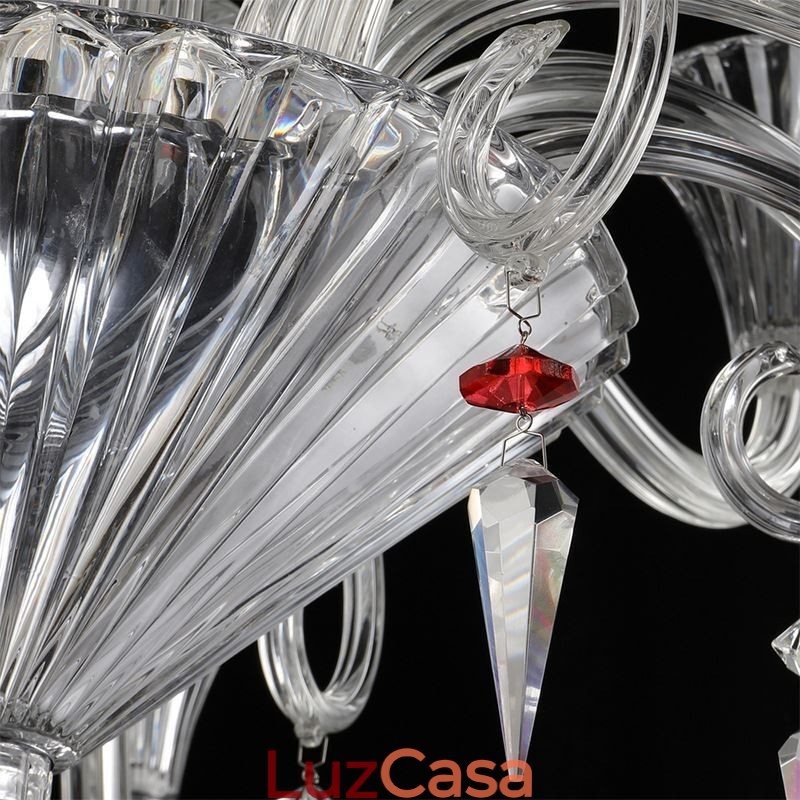Lustre de cristal europeu decoração luz de teto com 18 luzes