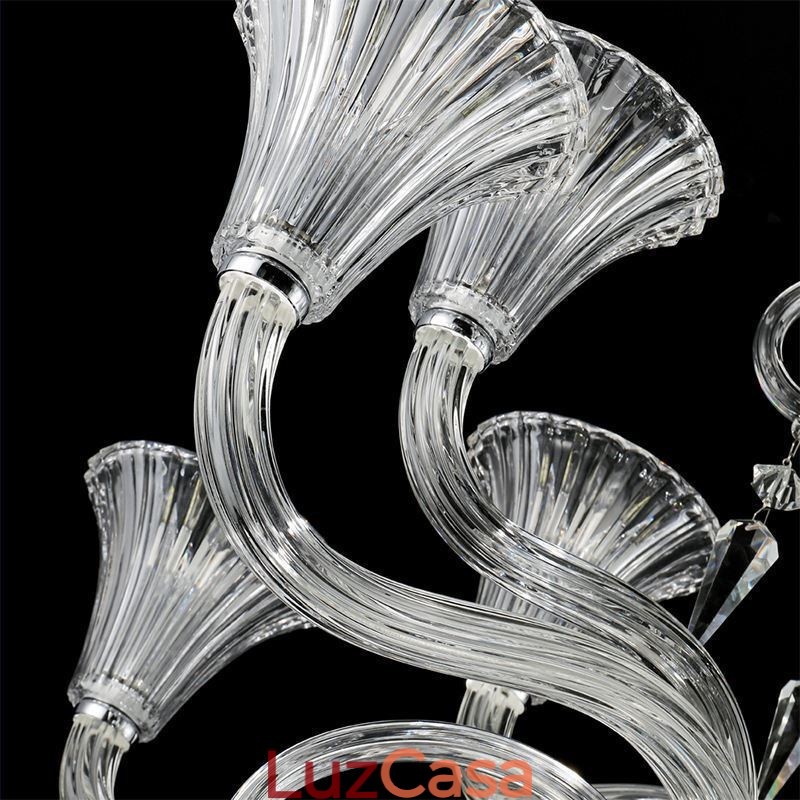 Lustre de cristal europeu decoração luz de teto com 18 luzes