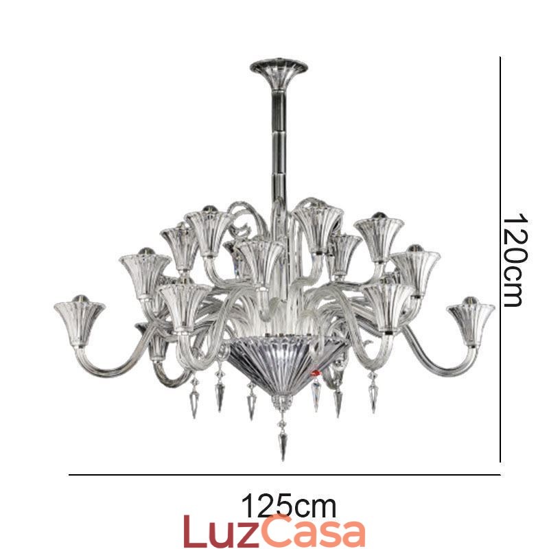 Lustre de cristal europeu decoração luz de teto com 18 luzes