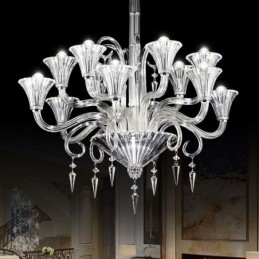 Lustre de cristal europeu decoração luz de teto com 12 luzes