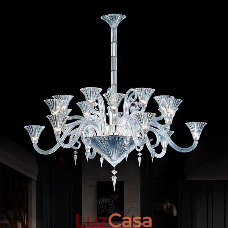 Lustre de cristal europeu decoração luz de teto com 12 luzes