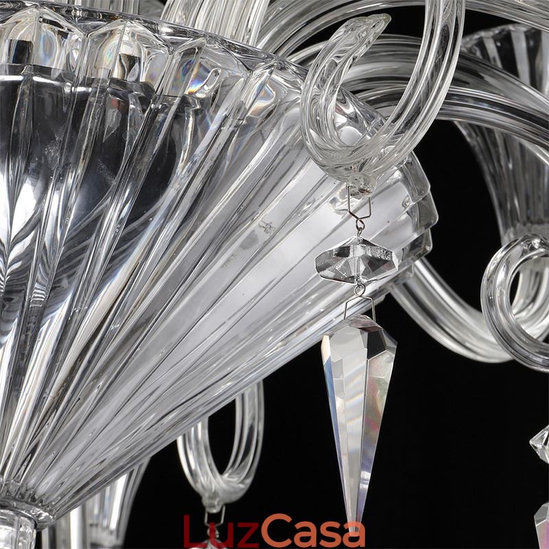 Lustre de cristal europeu decoração luz de teto com 12 luzes