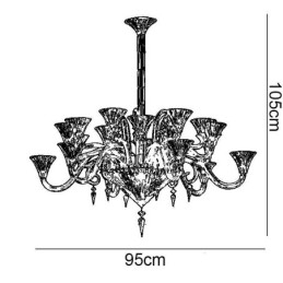 Lustre de cristal europeu decoração luz de teto com 12 luzes