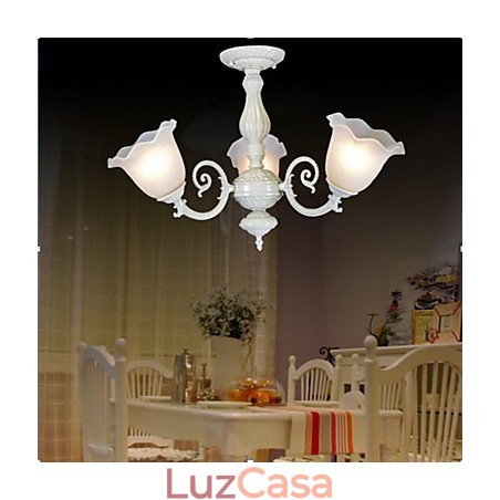 Montagem embutida Três luzes Branco Europeu Retro Clássico Montagem embutida Três luzes Branco Europeu Retro Clássico