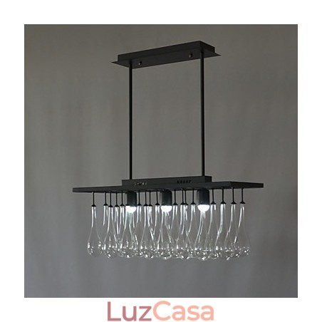 Lustre de metal com pintura de cristal contemporâneo moderno Lustre de metal com pintura de cristal contemporâneo moderno
