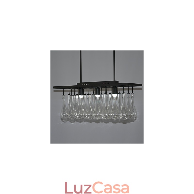 Lustre de metal com pintura de cristal contemporâneo moderno
