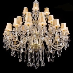 Lustre de cristal europeu com 32 luzes de teto