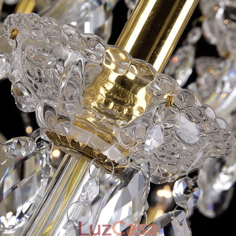 Lustre de cristal europeu com 32 luzes de teto