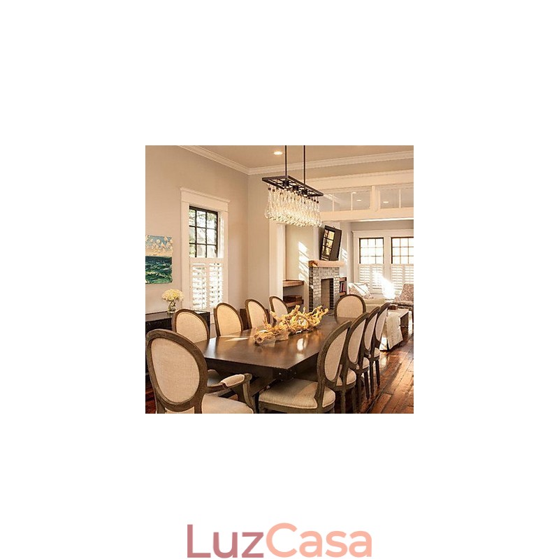 Lustre de metal com pintura de cristal contemporâneo moderno