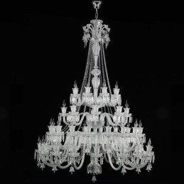 Lustre de cristal europeu, luminária de teto com 48 luzes