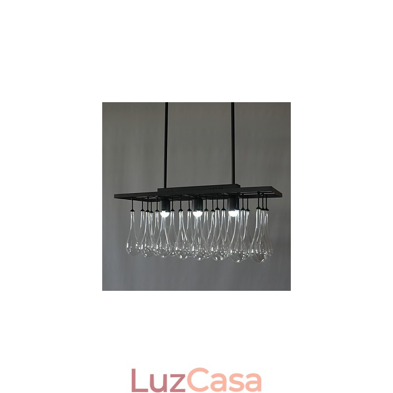 Lustre de metal com pintura de cristal contemporâneo moderno