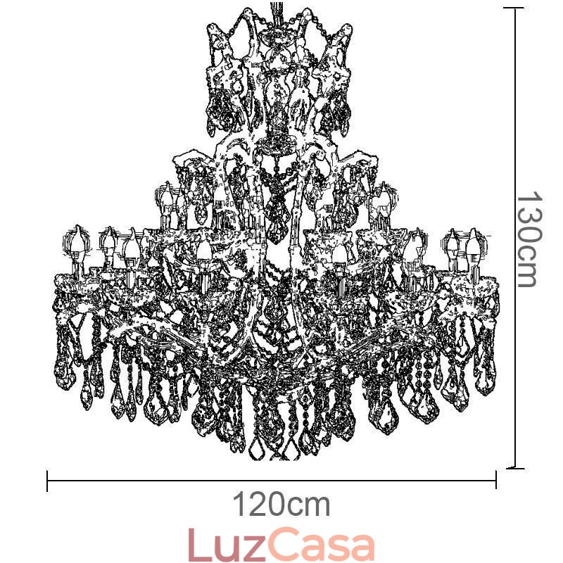 Lustre de cristal europeu decoração luz de teto com 24 luzes