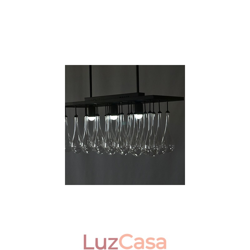 Lustre de metal com pintura de cristal contemporâneo moderno