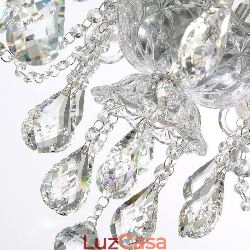 Lustre de cristal europeu com 32 luzes, decoração de luxo, luz de teto