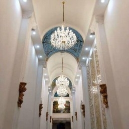 Lustre de cristal europeu com 32 luzes, decoração de luxo, luz de teto