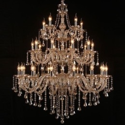Lustre de cristal europeu com 30 luzes decoração luz de teto