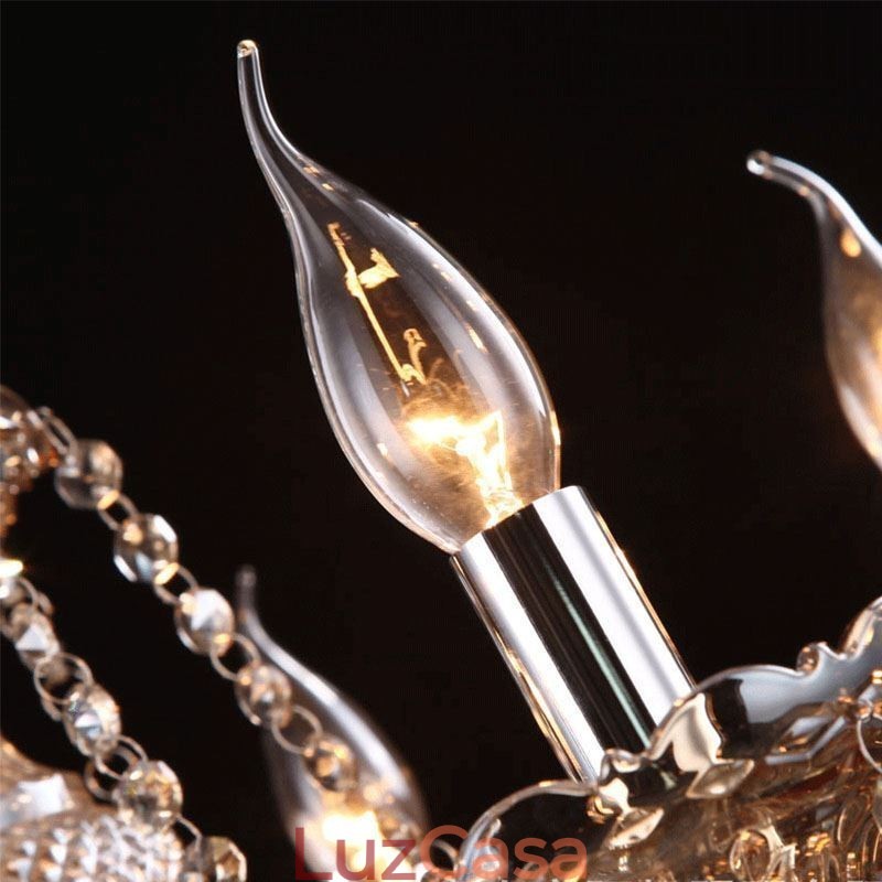 Lustre de cristal europeu com 30 luzes decoração luz de teto