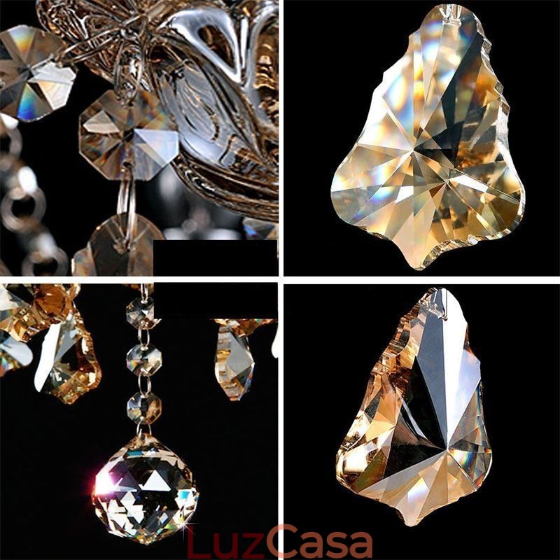Lustre de cristal europeu com 30 luzes decoração luz de teto