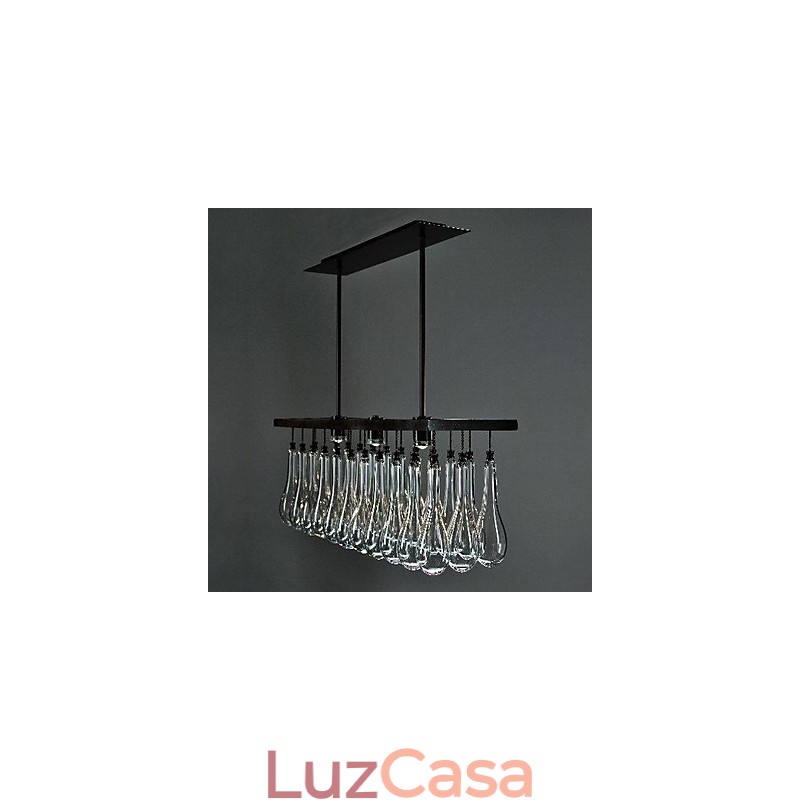 Lustre de metal com pintura de cristal contemporâneo moderno