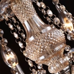 Lustre de cristal europeu cor conhaque luz de teto com 40 luzes