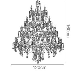 Lustre de cristal europeu cor conhaque luz de teto com 40 luzes