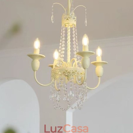 Lustre de cristal nórdico Paint Craft Creme Luz de teto Lustre de cristal nórdico Paint Craft Creme Luz de teto