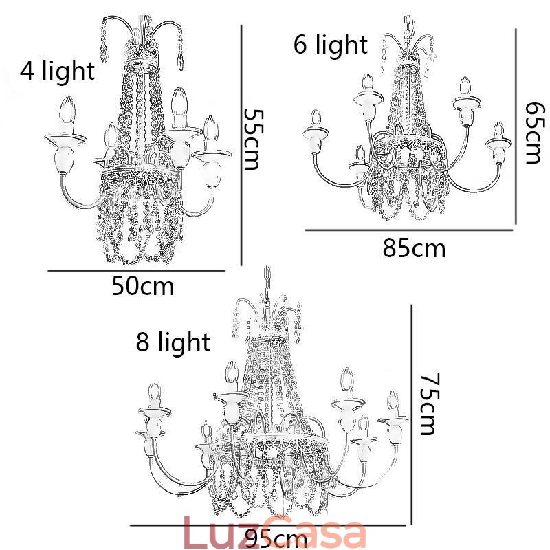Lustre de cristal nórdico Paint Craft Creme Luz de teto