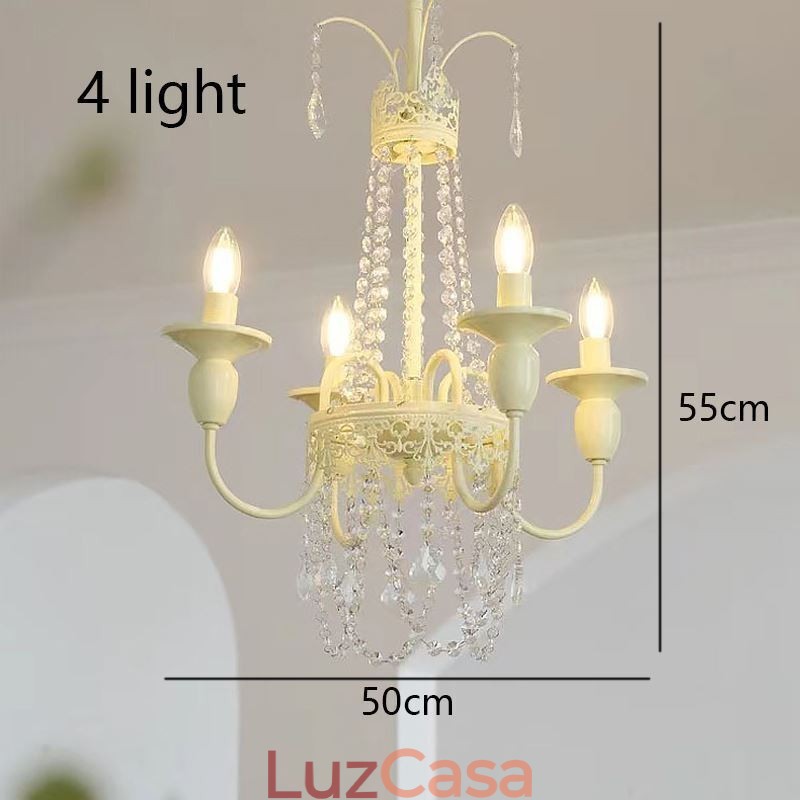 Lustre de cristal nórdico Paint Craft Creme Luz de teto