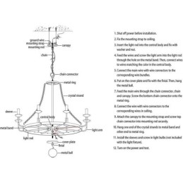Lustre de vela de ferro preto com iluminação de pingente de cristal vintage