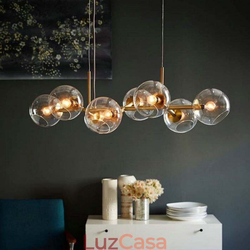 Luminária pendente contemporânea Magic Bean Simples 8 luzes