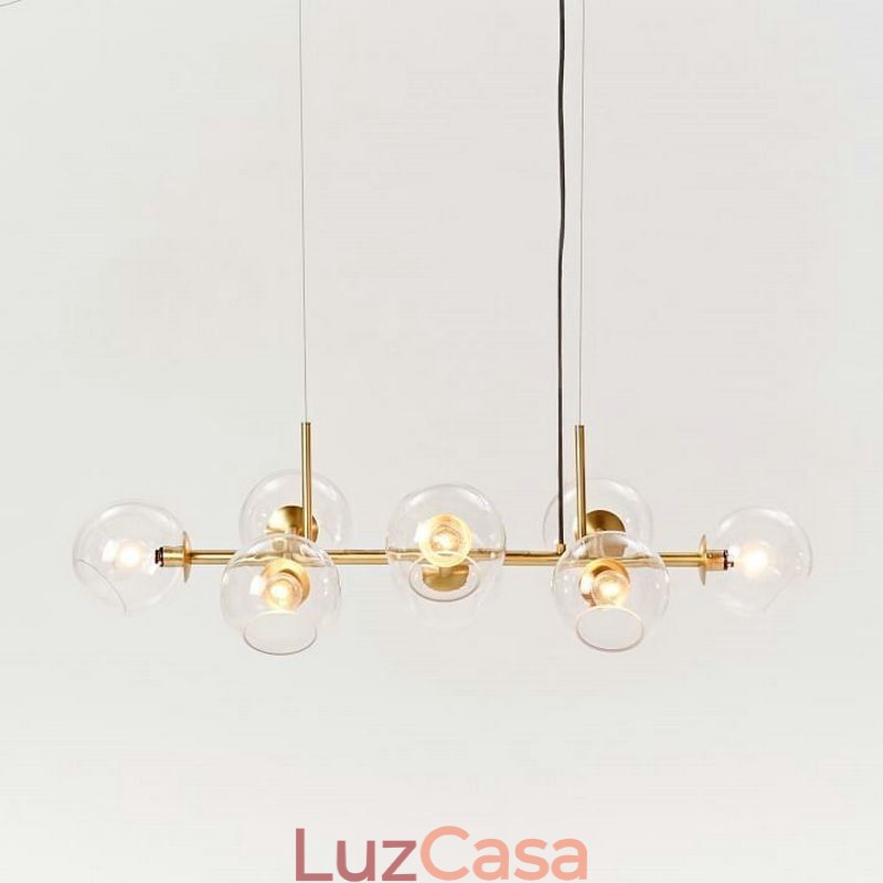 Luminária pendente contemporânea Magic Bean Simples 8 luzes