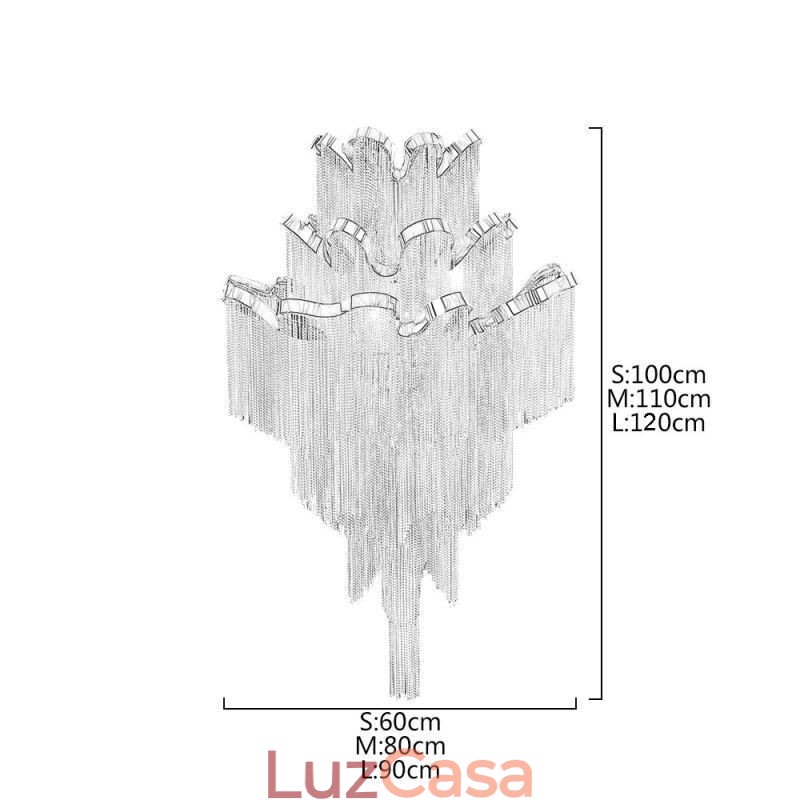 Luminária pendente moderna e elegante com borla