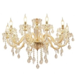 Elegante lustre de cristal estilo europeu luz pendente de vidro