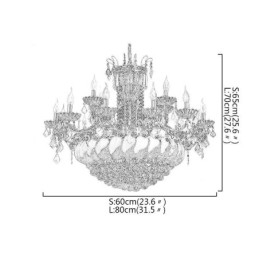 Grande lustre de cristal de luxo europeu com luz de teto dourada
