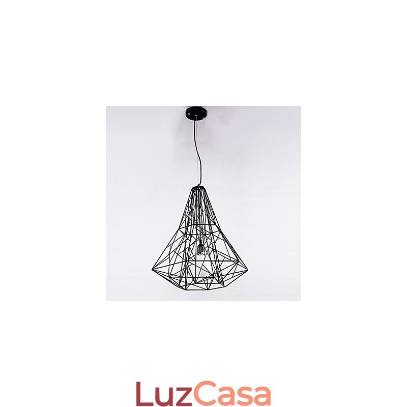 Lustre moderno contemporâneo de metal cromado