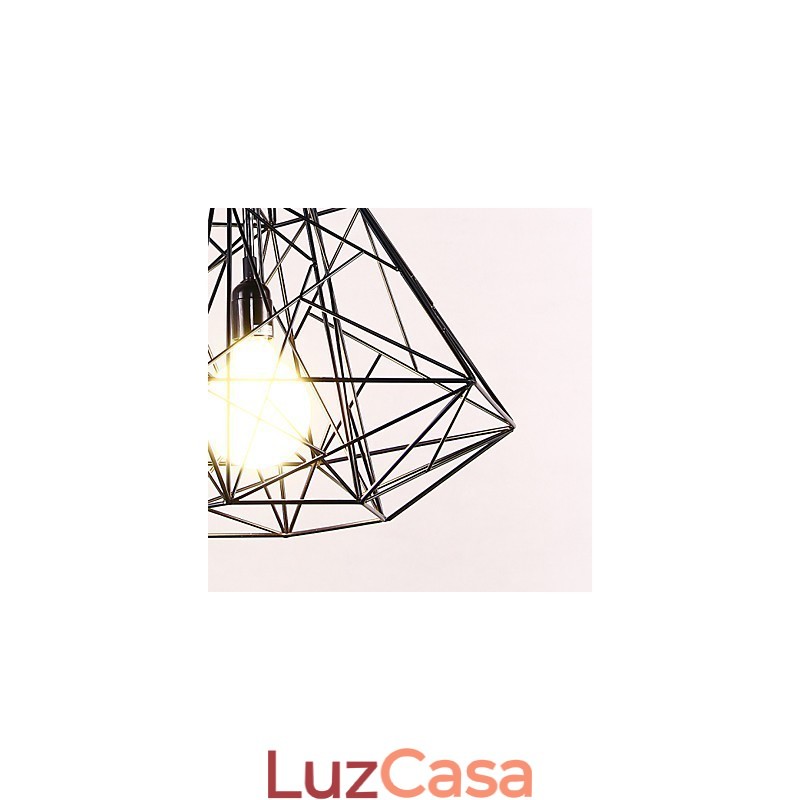 Lustre moderno contemporâneo de metal cromado