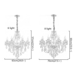 Lustre de cristal Cognac Luz de teto Luxo Europeu