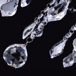 Elegante lustre europeu de cristal roxo para teto