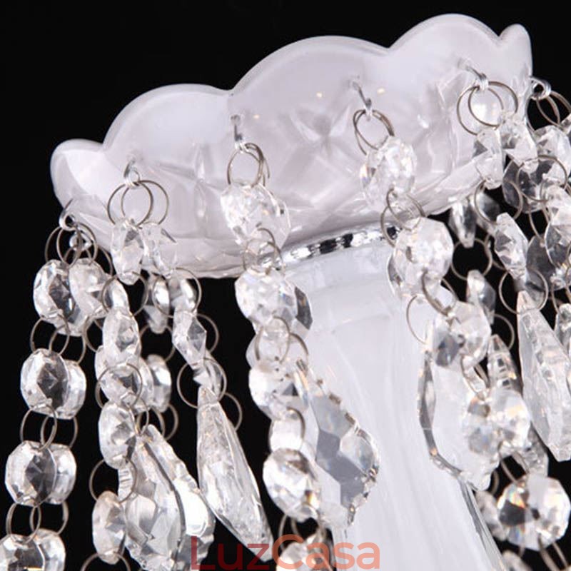Lustre de cristal europeu, luminária pendente exclusiva de jade branco