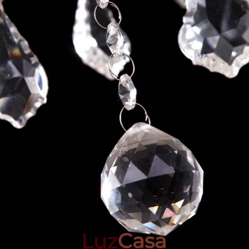 Lustre de cristal europeu, luminária pendente exclusiva de jade branco