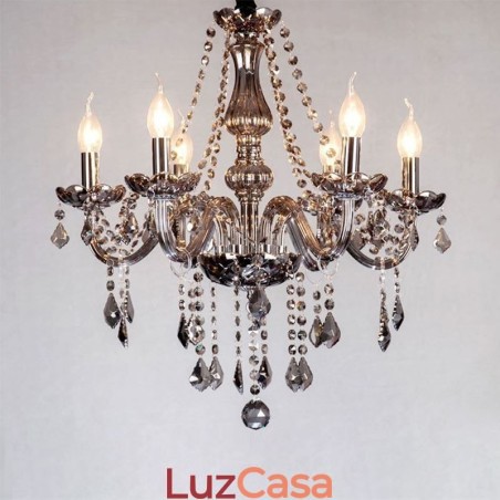 Elegante lustre de cristal estilo europeu luz pendente de vidro Elegante lustre de cristal estilo europeu luz pendente de vidro